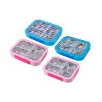 SQTCH Steel Mate 304 Stainless Steel 3 Compartment Lunch Box Microwaveable Assorted Colors