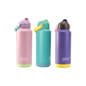 SQTCH Vacuum Insulated Stainless Steel Water Bottle with Carry Handle & Protective Base – SK10186
