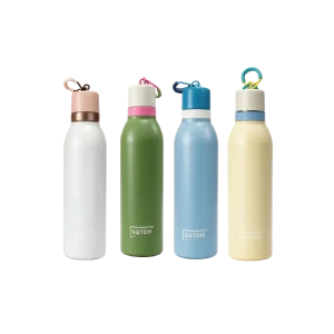 SQTCH Vacuum Insulated Stainless Steel Water Bottle with Carry Loop – 720ml 24oz – SK10184
