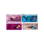 Sequin Pencil Case with Mermaid Tail Design & Zipper Closure