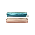 Slim Metallic Pencil Case with One Zipper Closure