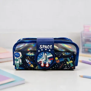 Space Pencil Case with Zipper Closure, Internal Mesh Pocket & Organizer Flap1