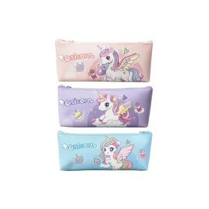 Unicorn Pencil Case with Single Zipper Closure